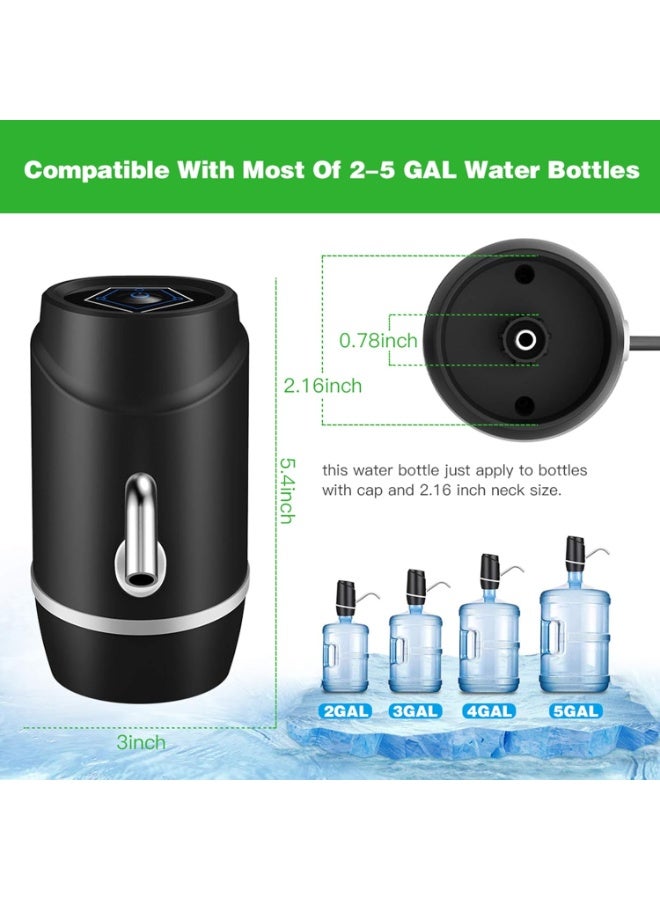 5 جالون الكهربائية الشرب المحمولة موزع المياه ، Universal USB شحن زجاجة المياه مضخة ل 2-5 جالون مع 2 السيليكون - Image 3